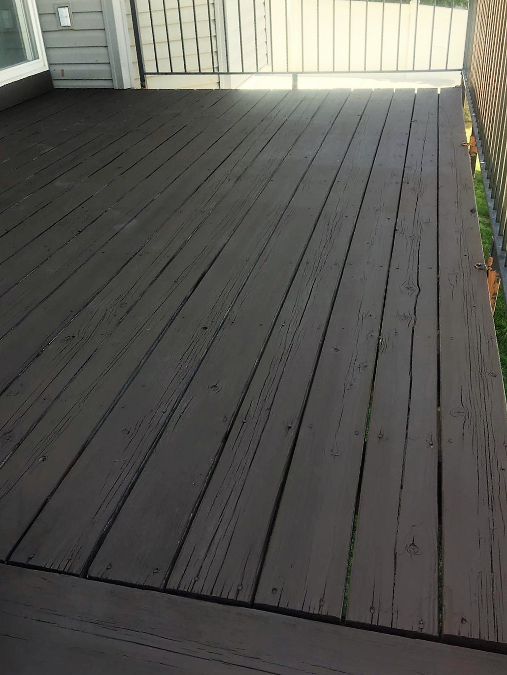 Deck after staining