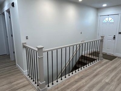 home entryway and staircase after repaint