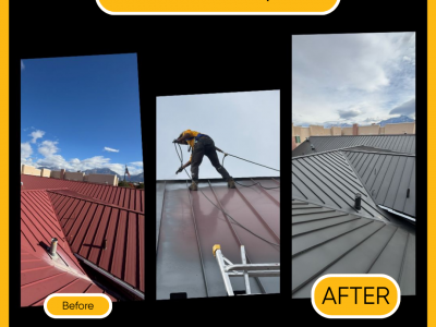 roof painting photo before and after