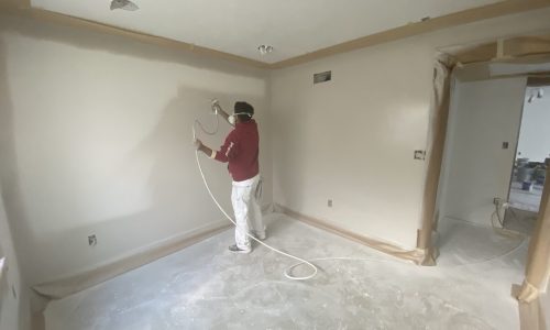 Spraying First Coat