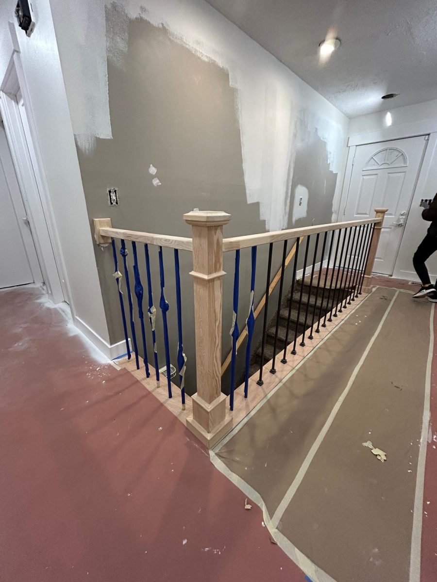 home entryway and staircase before paint project Preview Image 1