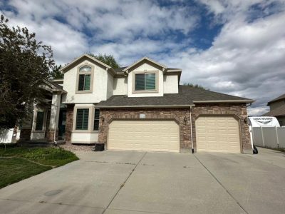 repainted stucco home exterior