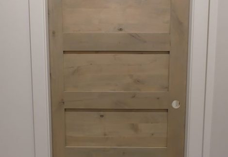 interior door after being refinished.