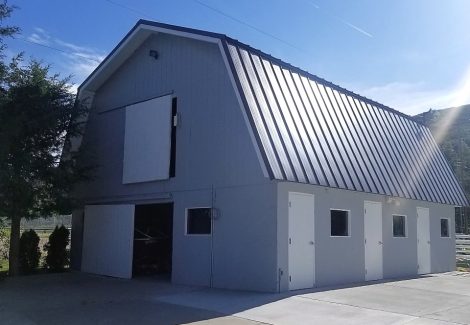 Barn after being repainted