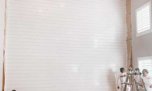 taped off and painted