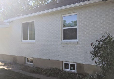 Repainted brick siding