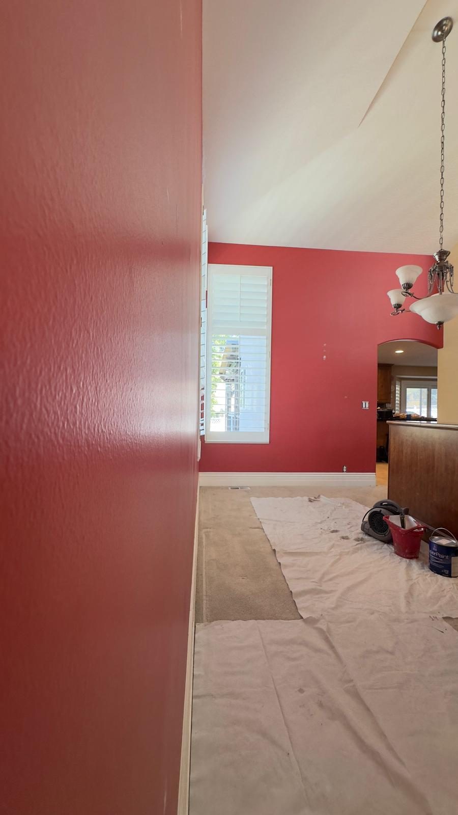 red painted room interior Preview Image 1