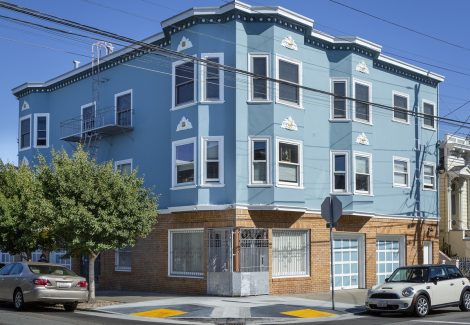 True blue exterior painting in San Francisco