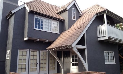 Grey and White Stucco Home