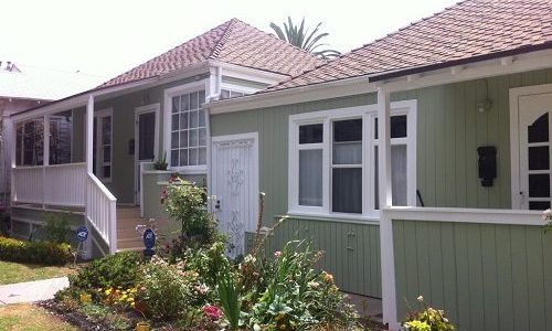 Green Stucco Exterior