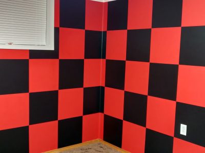 checkerboard pattern painting
