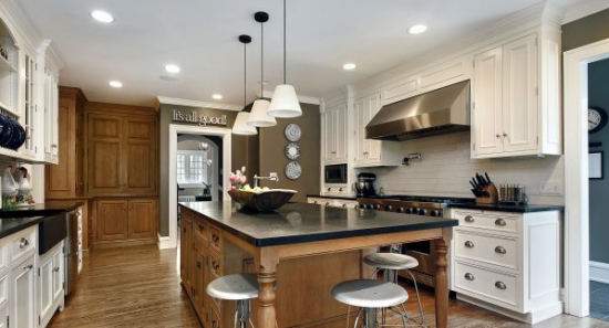 freshly painted kitchen