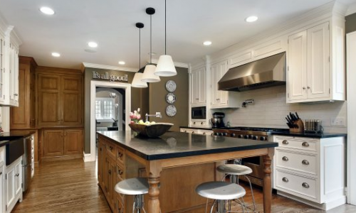 freshly painted kitchen