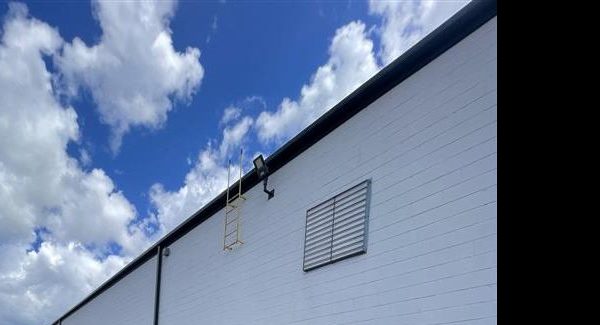 repainted commercial exterior wall