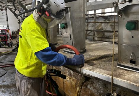 Gill Dairy Case Study floor being repaired