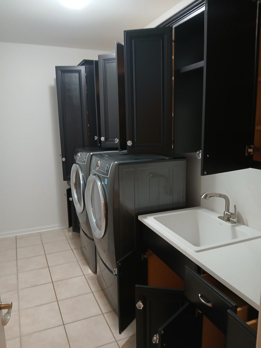 repainted home laundry room