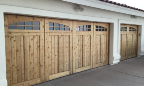 Garage Doors Before Staining