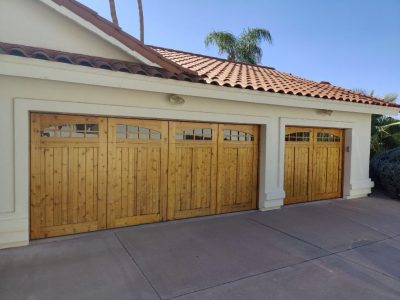 Garage Doors After Staining