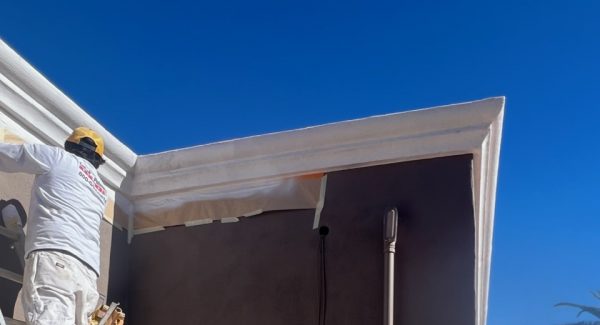Stucco Exterior Painting In Progress