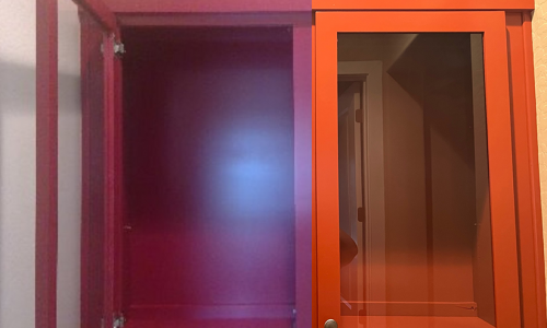 Cabinet Pink to Orange