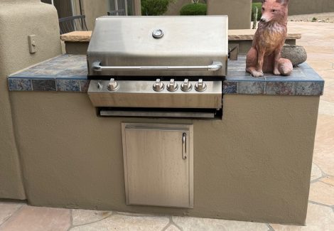 built-in grill after painting