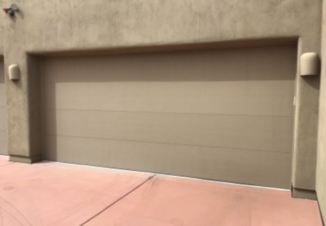 garage door before painting