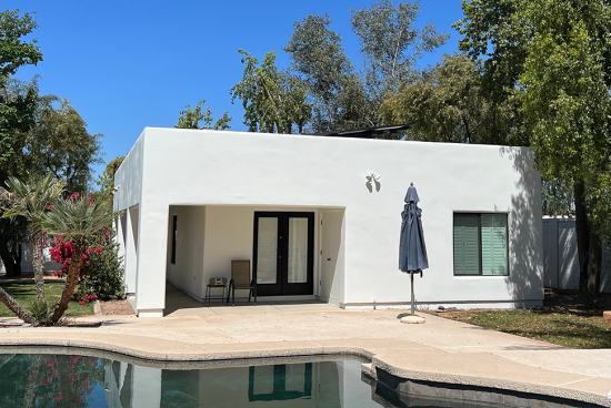 Painted Exterior by the pool