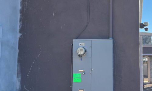 Outdoor Electric Meter Before