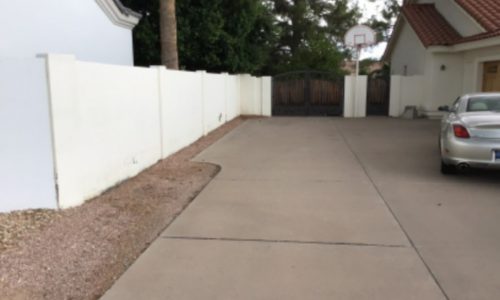 Rough Driveway Wall