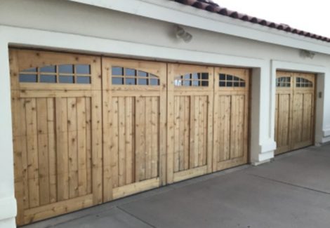 Garage Doors Before Staining