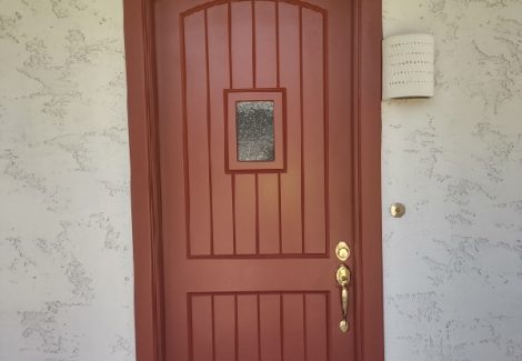Front door repainted in Phoenix