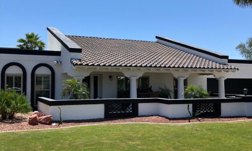 White opens up the front of this house.