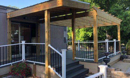 New Pergolas and Deck Needed Painting