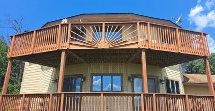 Stained Upper & Lower-Level Decks