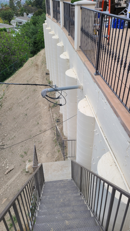 The retaining wall after being painted by CertaPro of Sherman Oaks.