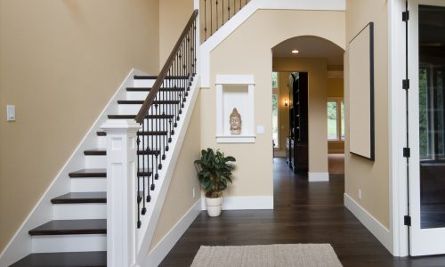 White trim and natural wall colors