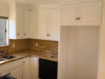 After cabinets were refinished.