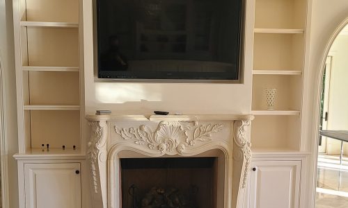 The entertainment center is Transformed