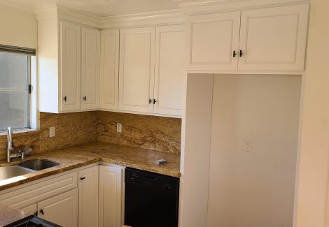 After cabinets were refinished.