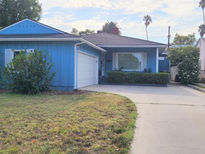 After the house was painted a bright blue.