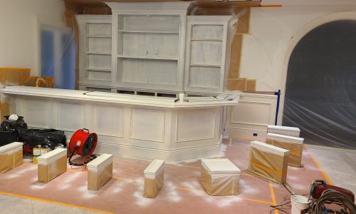 Sealing off the area for careful painting