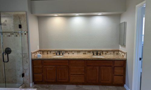 Completed Bathroom - Double Vanity