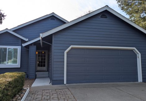 Blue House & Garage Exterior Painting Project