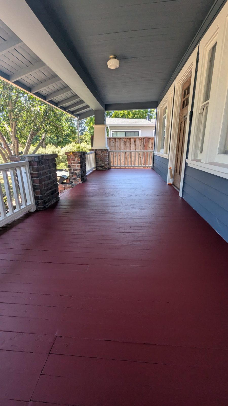 Red Porch Staining Preview Image 1