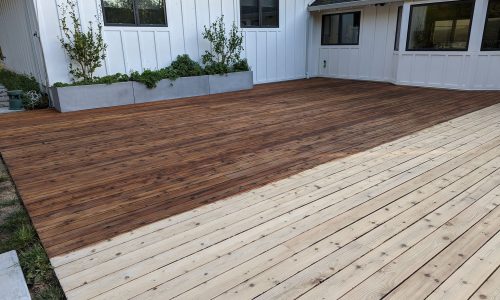 During Application of New Stain