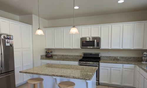 kitchen cabinets after painting
