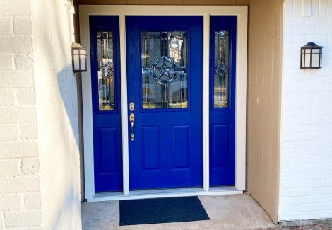 Front Door Painted Blue