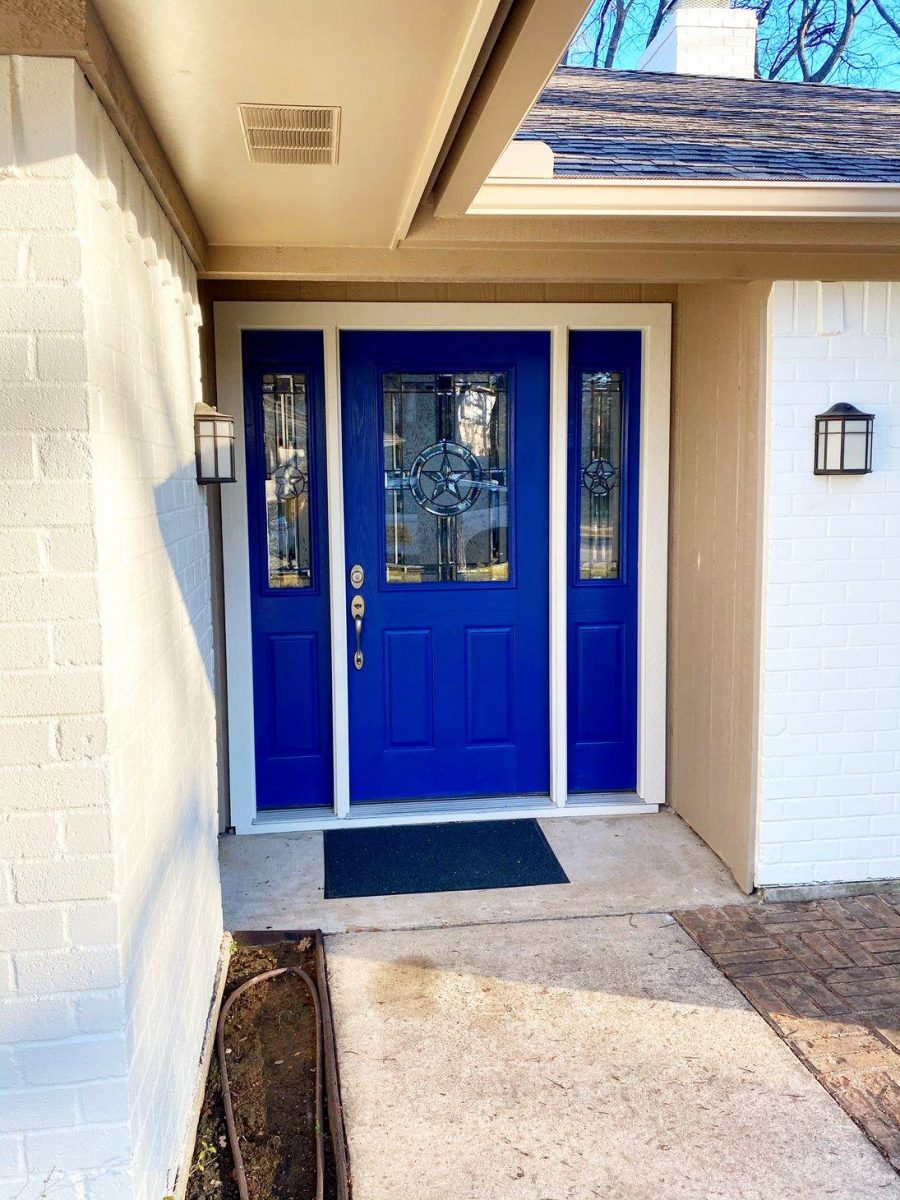 Front Door Painted Blue