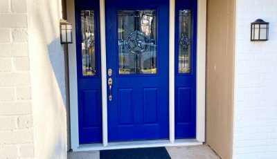 Front Door Painted Blue