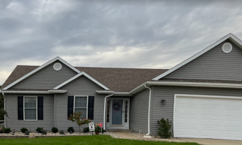 Soft Gray Exterior Repaint